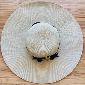 Mud Pie Floppy Brim Anchor Sun Hat